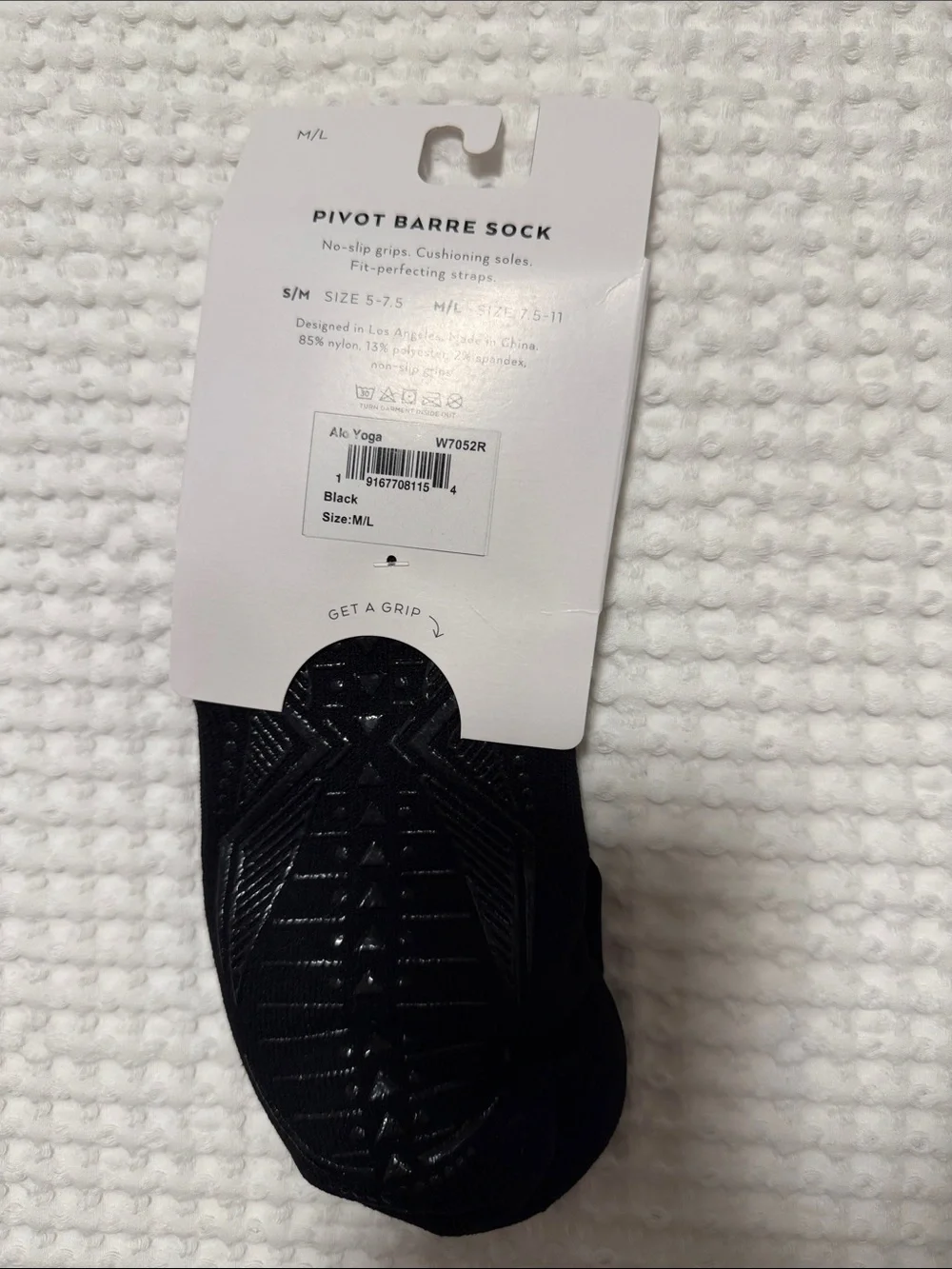 ALO Yoga Pivot Barre No-Show Sock - Black